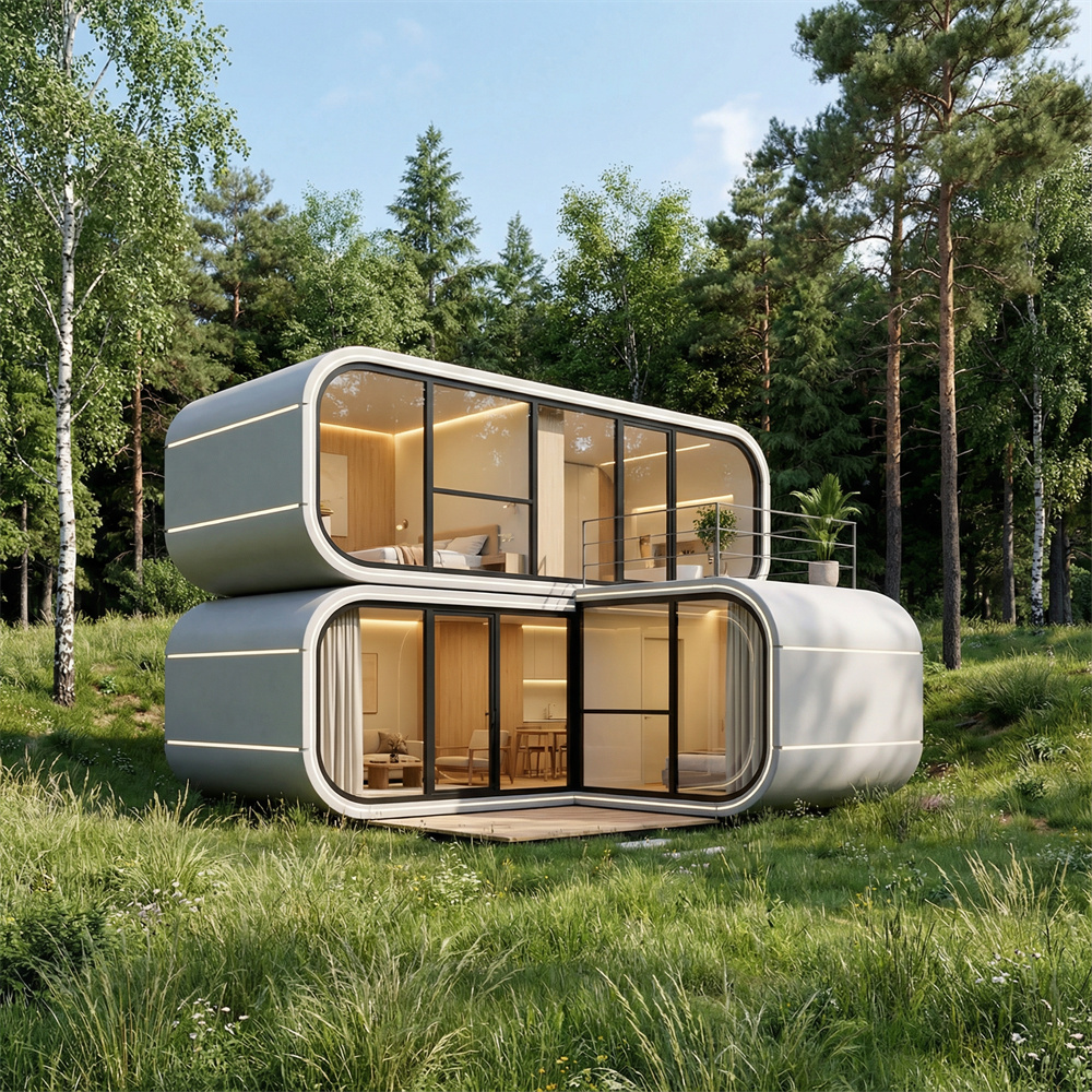 Direct Stackable Arc-Shaped Mobile Space Capsule House