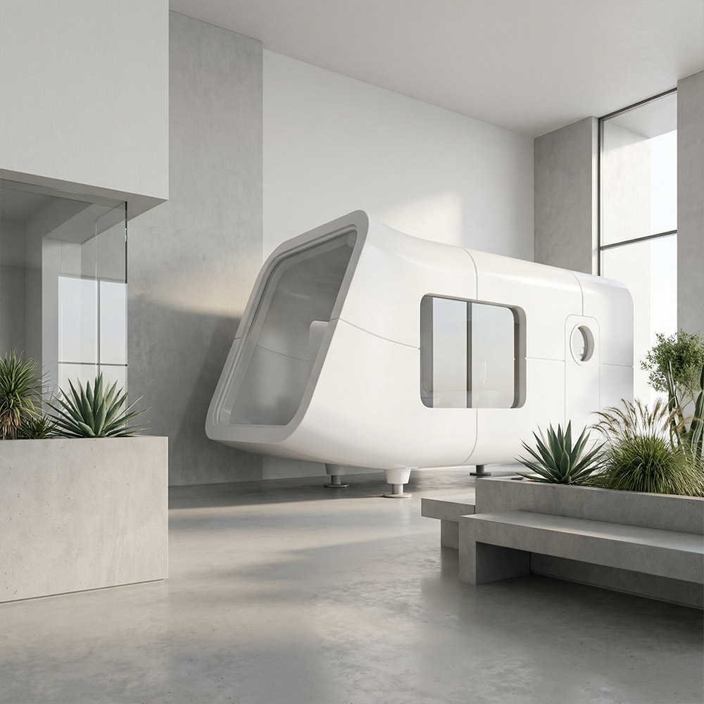 Irregular-Shaped Single-Layer Detachable Apple Cabin Capsule